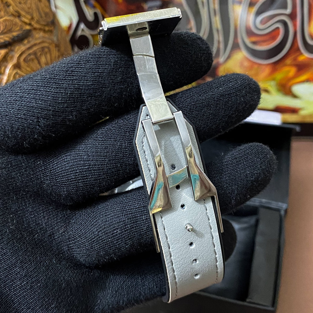 Premium Half Skeleton Watch - White